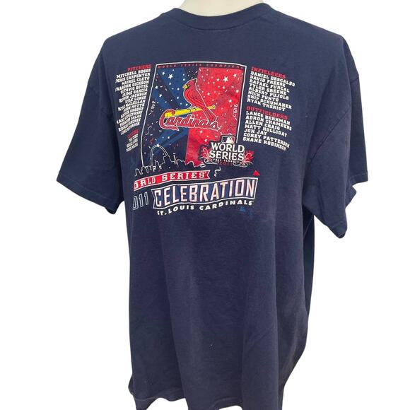 2011 Mens XL St Louis Cardinals Baseball World Series Short Sleeve Crew Neck Tee - Picture 1 of 8
